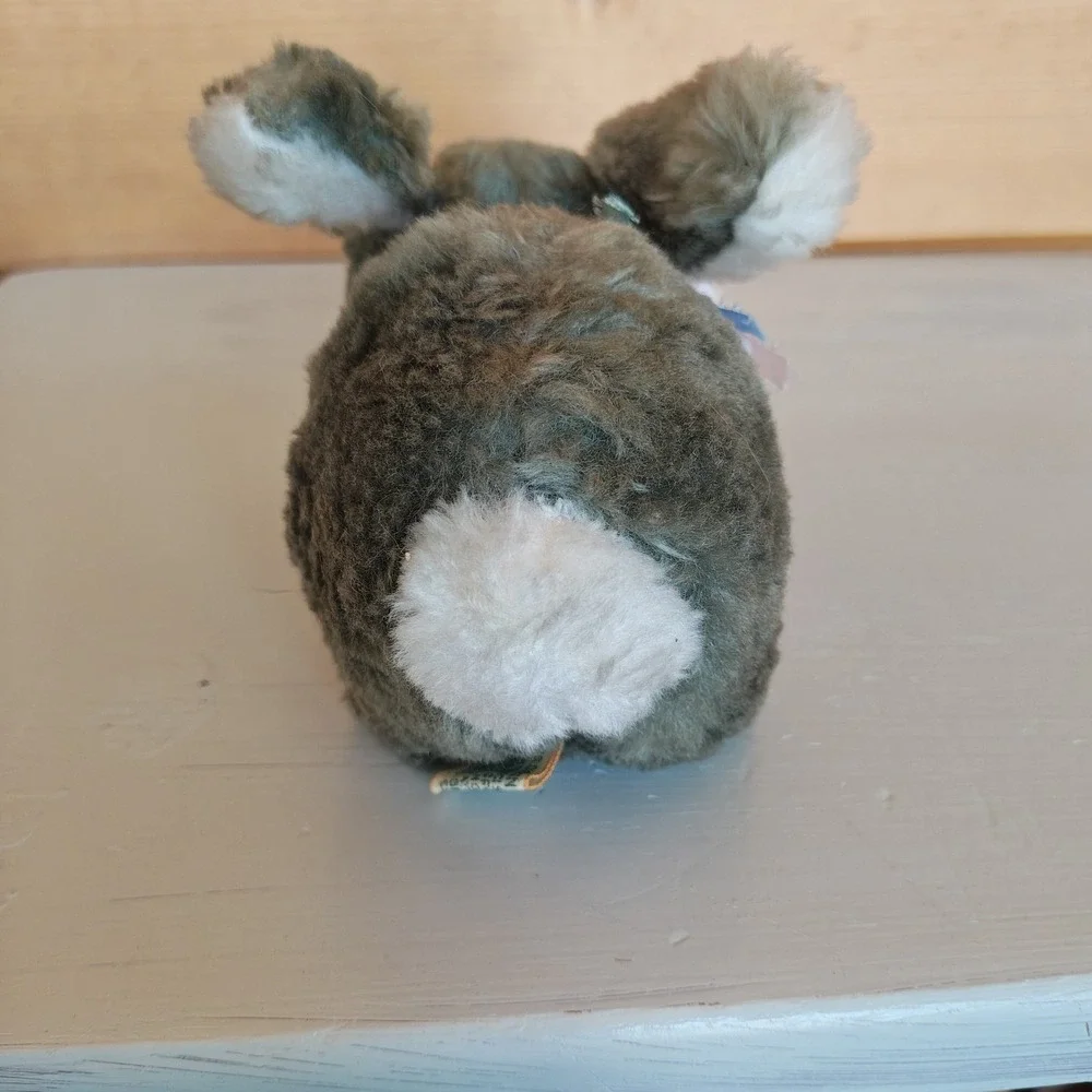 Bunny Rabbit Hare Plush Stuffed Animal Dakin Easter Gray White‎ Vintage Korea E3